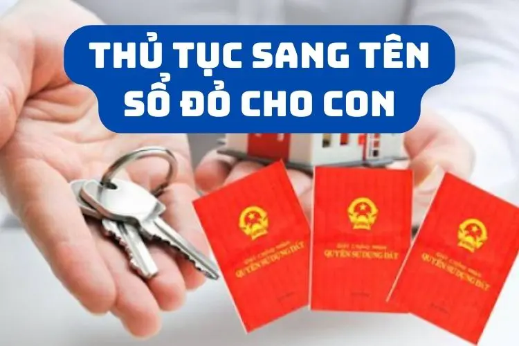 Thủ Tục Sang Tên Sổ Đỏ Cho Con Chi Tiết Nhất, Miễn Thuế